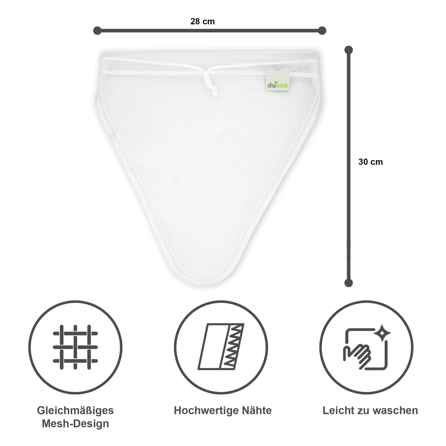 Vielseitiges Passiertuch für Käseherstellung & Bio-Nussmilch 4 stück