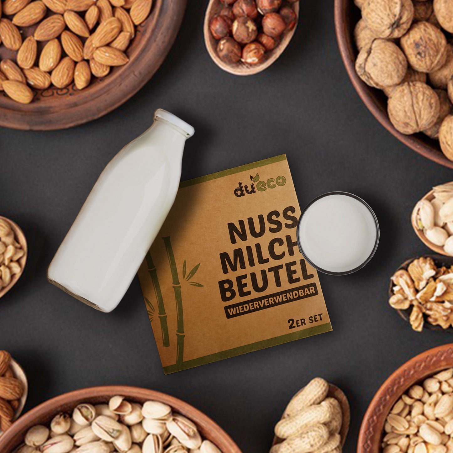 Nussmilchbeutel 2V für Bio Nussmilch & Pflanzenmilch - Mehrzweck