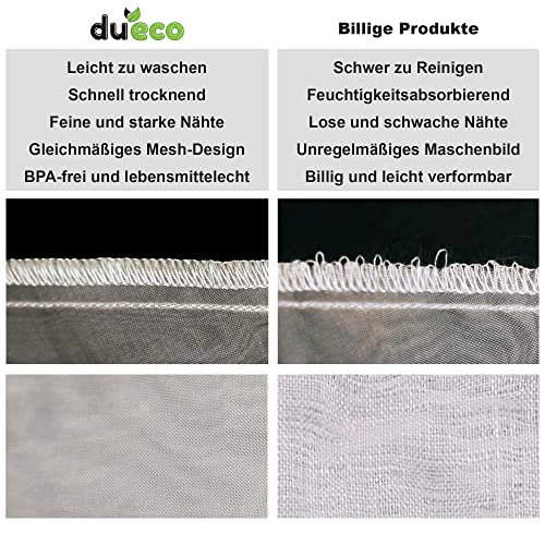 Nussmilchbeutel für Bio Nussmilch & Pflanzenmilch - Mehrzweck 2er Set | 1V-förm (28 x 30cm)+1U-förm (30 x 30cm)